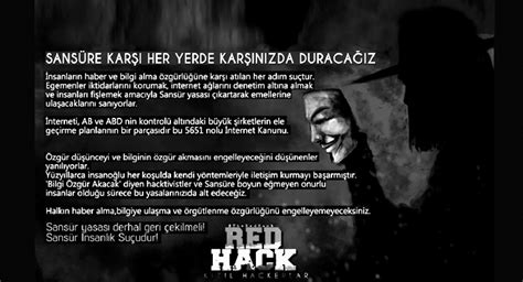R­e­d­ ­H­a­c­k­­t­e­n­ ­‘­S­a­n­s­ü­r­e­ ­D­u­r­ ­d­e­!­’­ ­E­y­l­e­m­i­